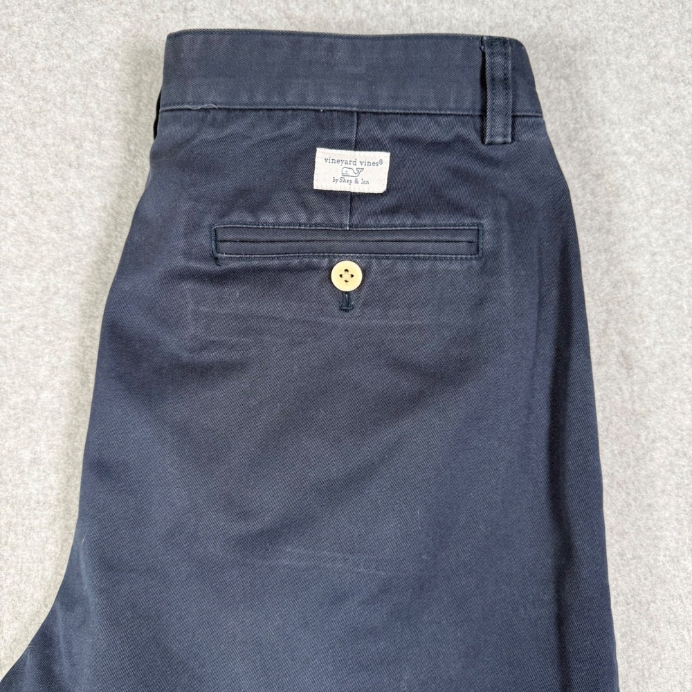 Vineyard Vines Mens Breaker Pants Navy Blue Cotton Twill Chinos 34x32